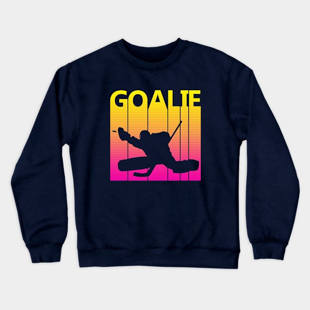 Vintage Retro Ice Hockey Goalie Crewneck Sweatshirt by GWENT